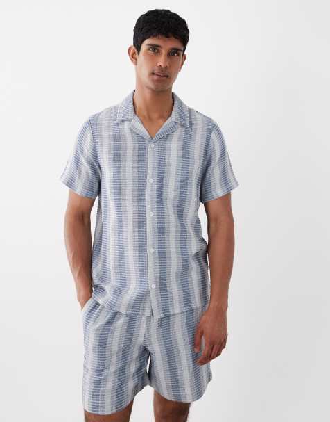 Camisa playera a rayas azules de croché de South Beach - view 1