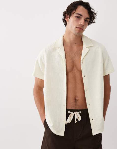 Camisa playera color crema con diseño en relieve de South Beach - view 1