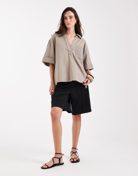 Camisa resort beis sin cierres de algodón de & Other Stories - view 1