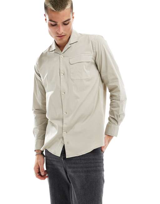 Camisa resort caqui claro Class de Scalpers