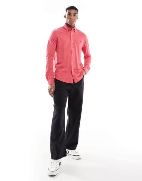 Camisa rojo tenue con logo de icono de piqué de Polo Ralph Lauren - view 1