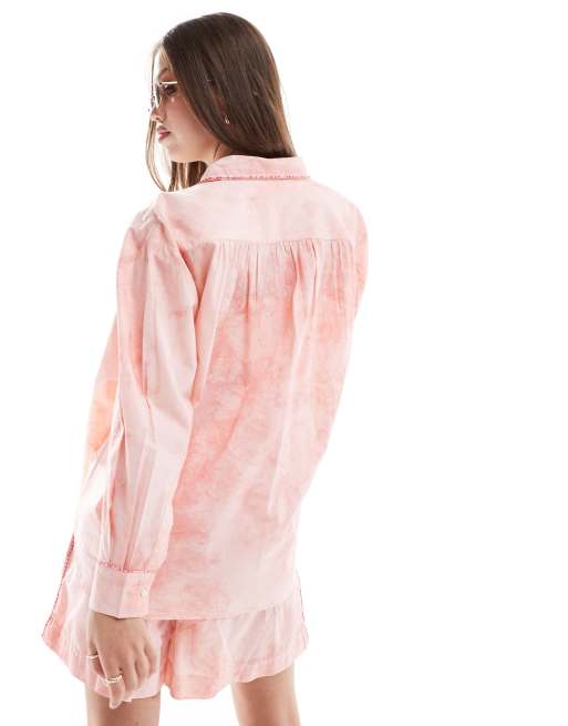 Camisa rosa con efecto tie dye de Scalpers ASOS