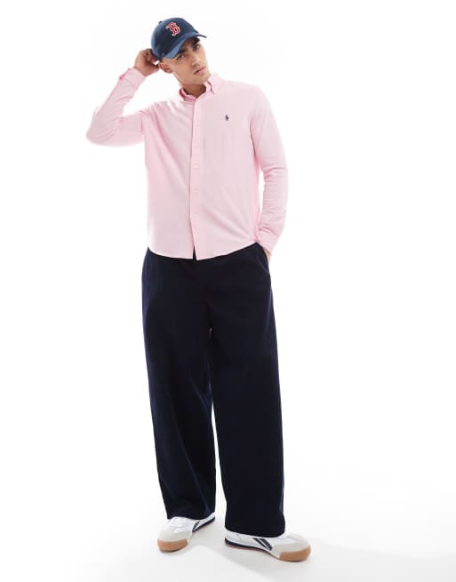 Camisa rosa con logo de piqué de Polo Ralph Lauren, 2 de 4