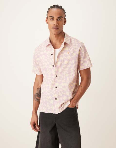 Camisa rosa de manga corta con estampado abstracto Angelo de Farah - view 1