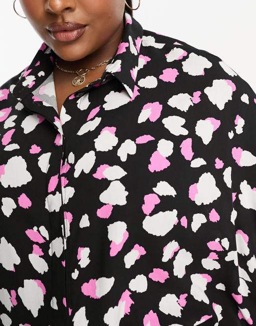 Camisa animal outlet print rosa