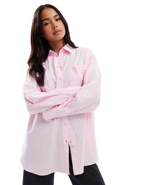 Camisa rosa flamenco extragrande de PIECES - view 1