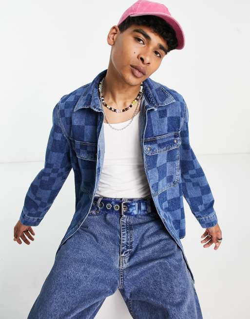 Camisa vaquera azul a cuadros dameros Seasons de The Ragged Priest