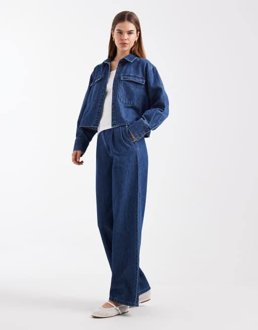 Camisa vaquera azul medio con bolsillo utilitario de Vero Moda (parte de un conjunto), 3 de 4