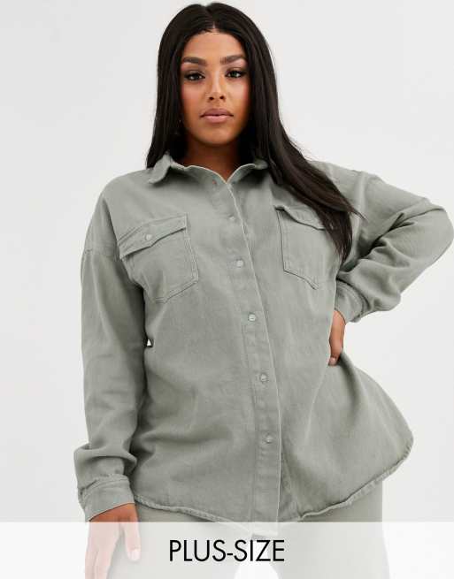 Conjunto en tono salvia de Missguided Plus, 2 de 3
