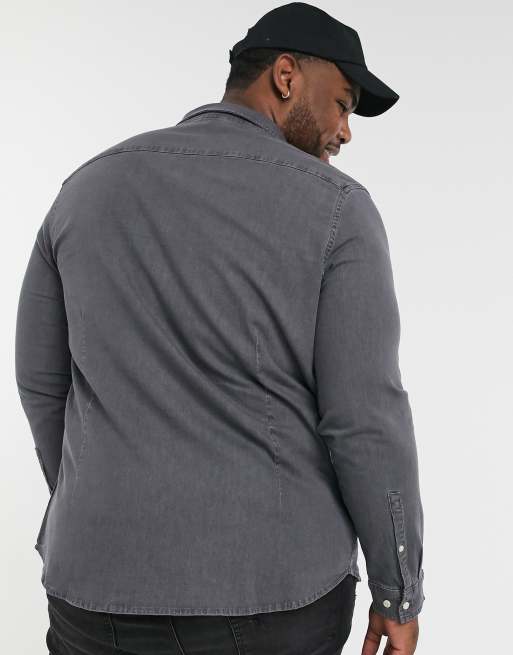 Camisa vaquera sale talla grande