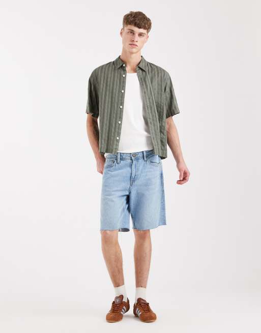Camisa verde a cuadros de manga corta y corte cuadrado Lama de Levi's, 2 de 5
