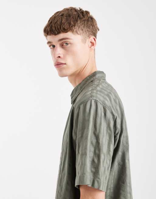 Camisa verde a cuadros de manga corta y corte cuadrado Lama de Levi's, 4 de 5