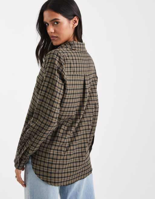 Camisa verde a cuadros de manga larga de New Look, 3 de 4