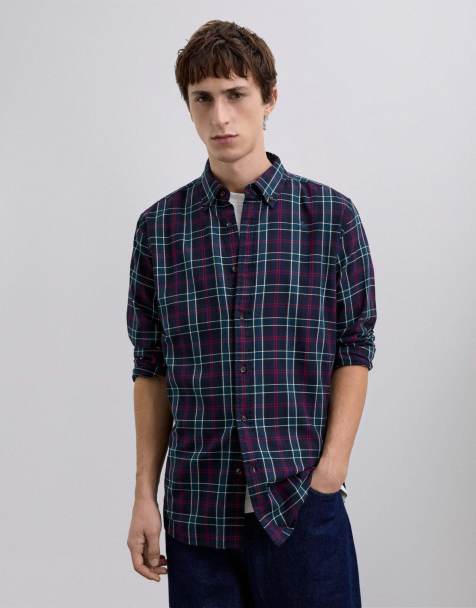 Camisa verde a cuadros escoceses con botones de Scalpers - view 1