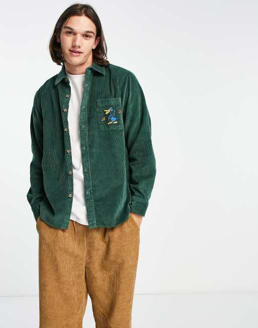 Camisa verde de pana Richard de Obey