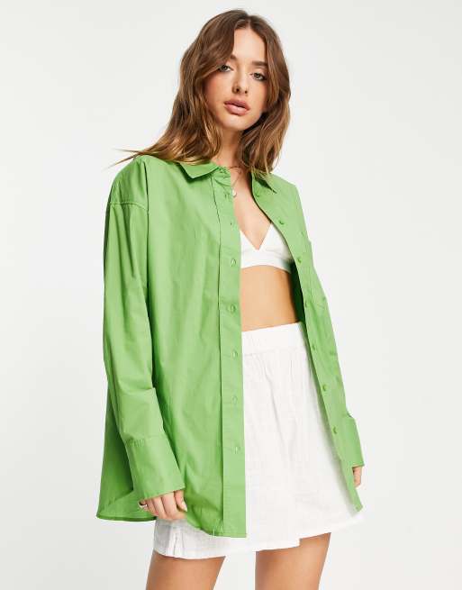 Camisa verde luminoso extragrande de | ASOS