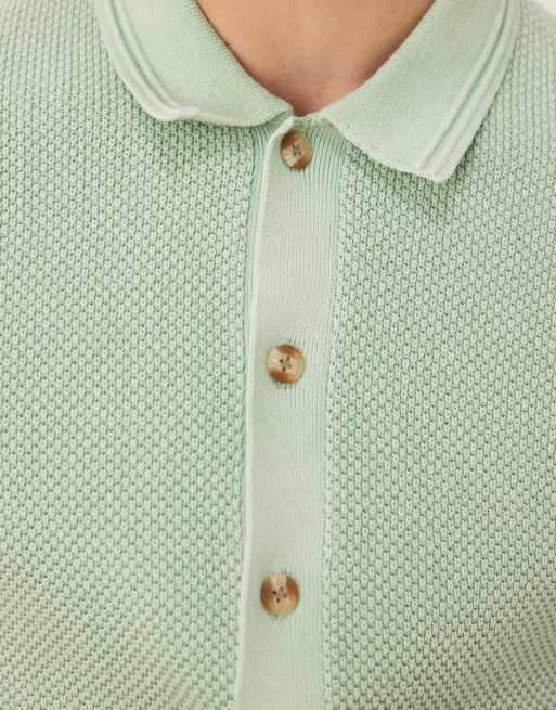 Camisa verde menta de punto de croché de Abercrombie & Fitch, 3 de 4