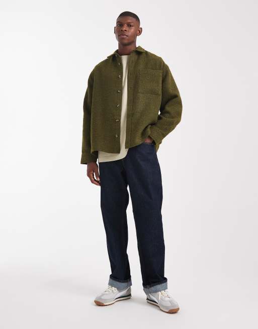 Camisa verde musgo extragrande texturizada de ASOS DESIGN, 2 de 5
