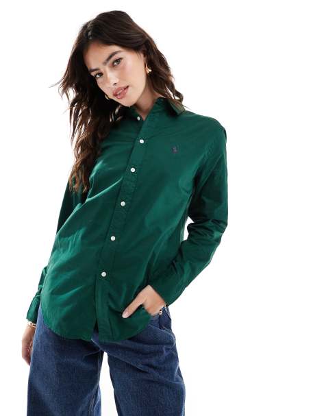 Camisa verde oscuro holgada con logo Icon de Polo Ralph Lauren - view 1