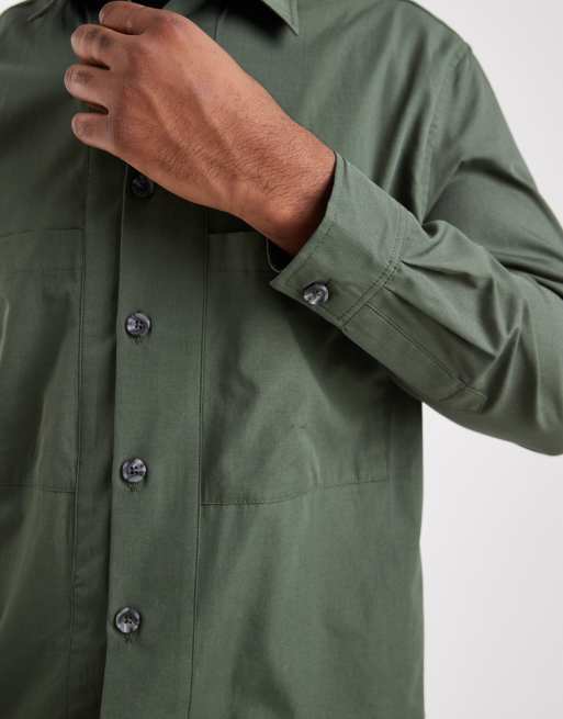 Camisa verde oscuro holgada de ASOS DESIGN, 5 de 5