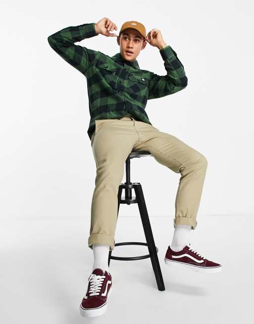 Camisa verde pino a cuadros Sacramento de Dickies