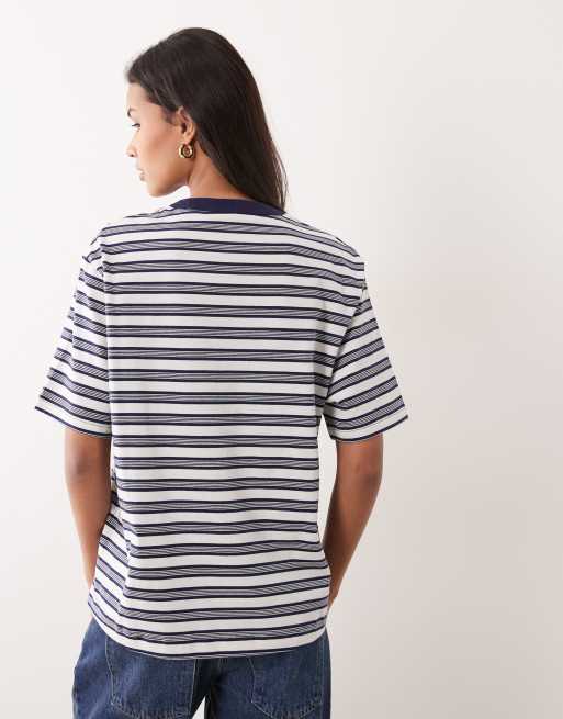 Camiseta a rayas azul pavo real de manga corta de Timberland, 4 de 4