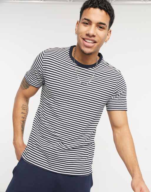 Jersey Jack&Jones Will blanco rayas azul marino para hom