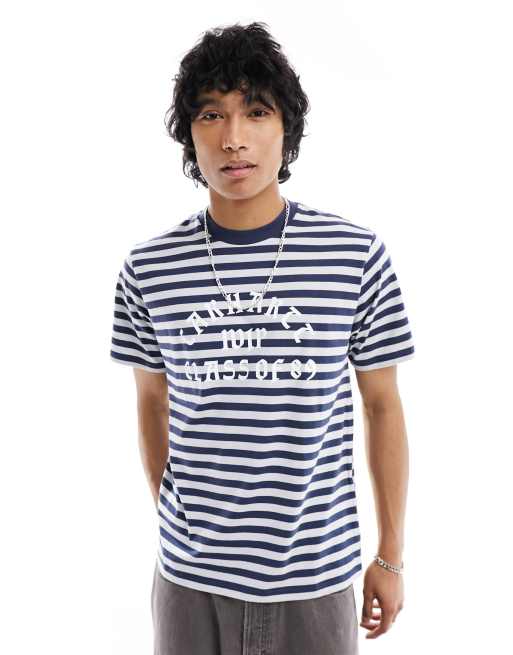 Camiseta a rayas azules Scotty de Carhartt WIP