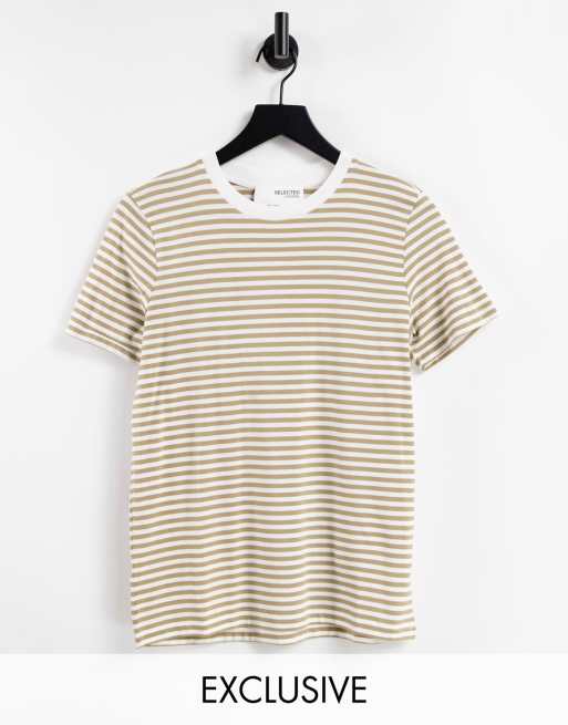 Camiseta a rayas de algodón exclusiva de Selected Femme