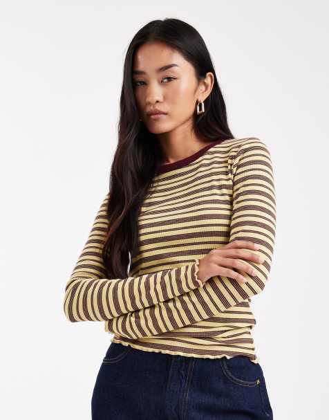 Camiseta a rayas de manga corta de Miss Selfridge - view 1