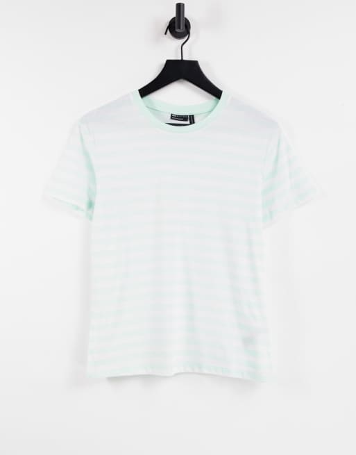 Camiseta a rayas verde menta y blancas de ASOS DESIGN