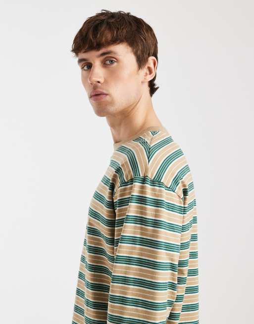 Camiseta a rayas verdes de manga larga Titus de Redefined Rebel, 4 de 5