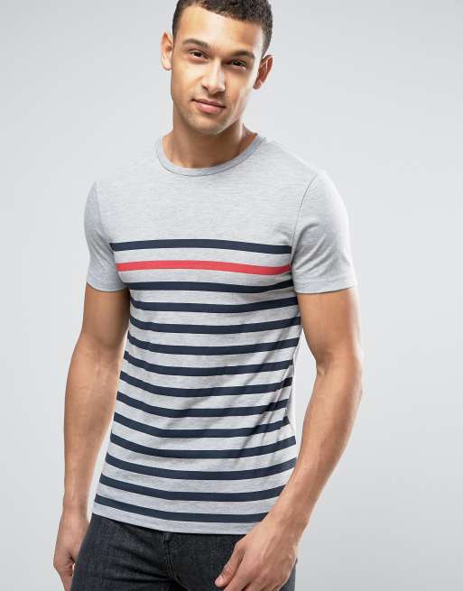 Camiseta ajustada a rayas de ASOS