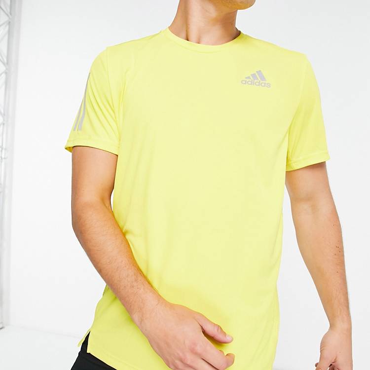 chatarra granizo Apto CamaragrancanariaShops | Camiseta amarilla con diseño de 3 rayas Own the Run  de adidas Running | adidas s79167 sneakers black gold sale