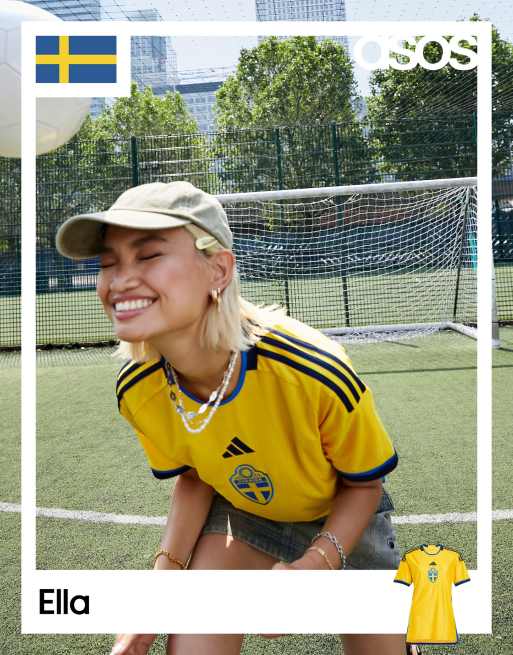 Camiseta amarilla de la primera equipación de Suecia para la Copa Mundial Femenina de 23 de adidas Football