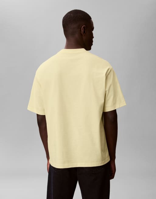 Camiseta amarillo claro holgada con estampado gráfico de Calvin Klein Jeans, 2 de 3