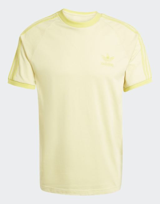 Camiseta amarillo empolvado con 3 rayas Adicolor Classics de adidas Originals