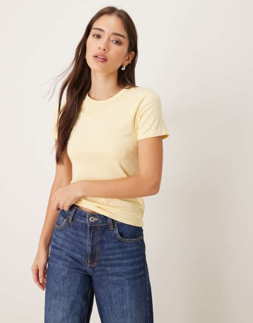 Camiseta amarillo pastel Gigi de JJXX