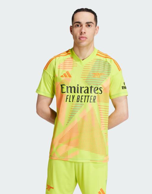 Camiseta amarillo solar multicolor con diseño de la equipación de portero del Arsenal de la temporada 24/25 de adidas Performance