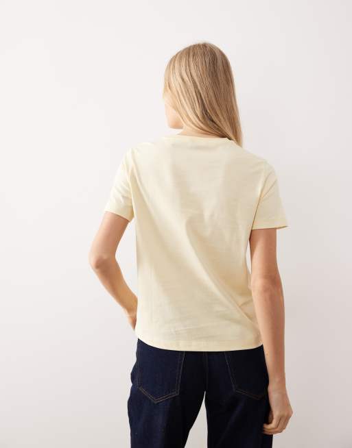 Camiseta amarillo vainilla con estampado gráfico de estilo universitario de GANT, 3 de 4