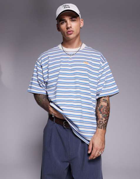 Camiseta azul a rayas de adidas Originals - view 1