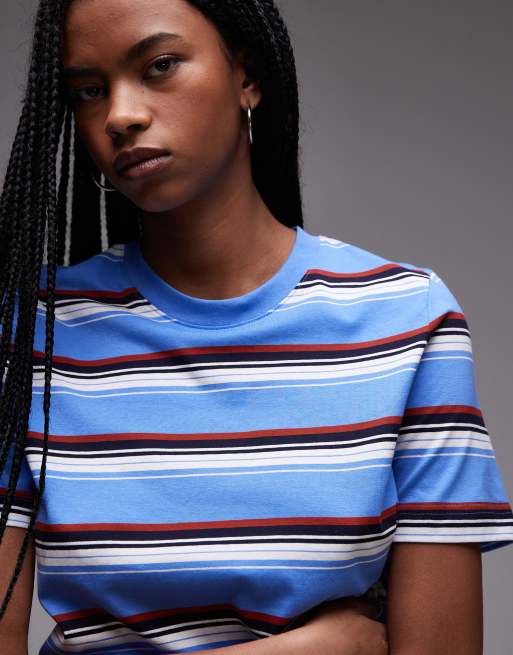 Camiseta azul a rayas retro de ARKET, 4 de 4