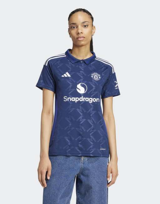 Camiseta azul añil nocturno de la segunda equipación del Manchester United 24/25 de adidas Performance