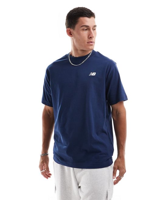 Camiseta azul básica de algodón Sport Essentials de New Balance