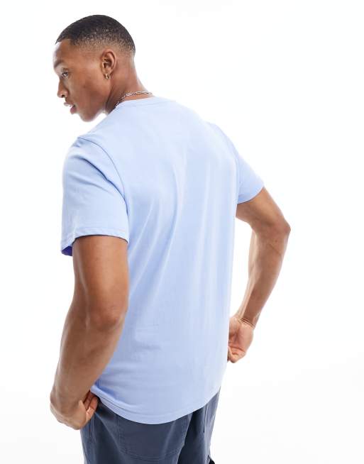 Camiseta azul básica de corte slim con logo de bandera de Tommy Jeans, 4 de 4