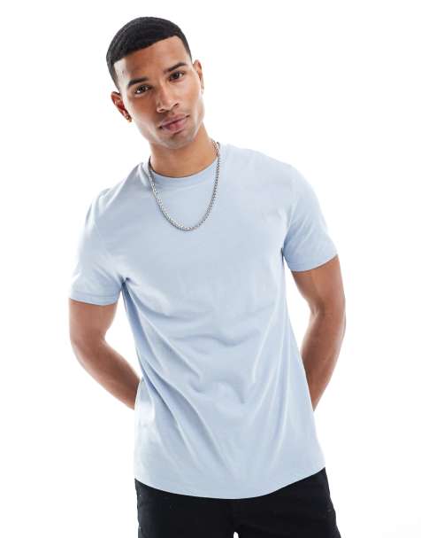 Camiseta azul claro básica con cuello redondo de ASOS DESIGN - view 1