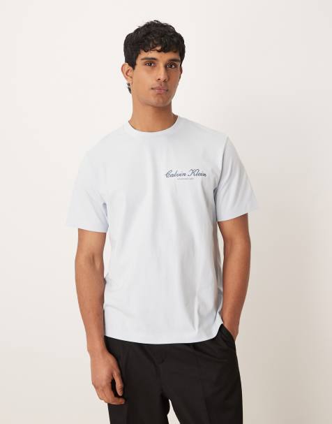 Camiseta azul claro con gráfico de Calvin Klein Jeans - view 1