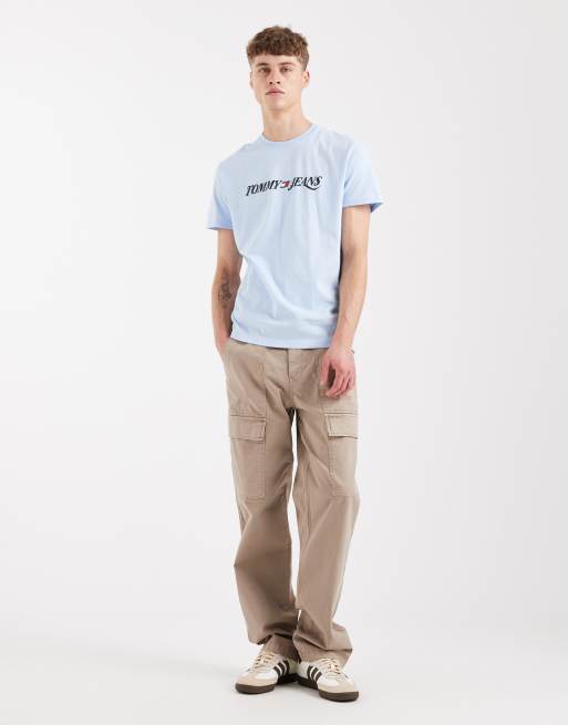 Camiseta azul claro de estilo vintage de Tommy Jeans, 2 de 5