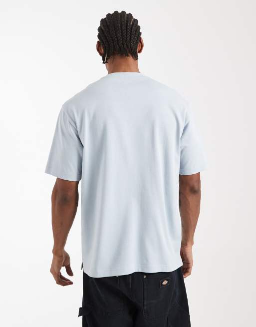 Camiseta azul claro holgada con bolsillo de tejido grueso de ASOS DESIGN, 3 de 5