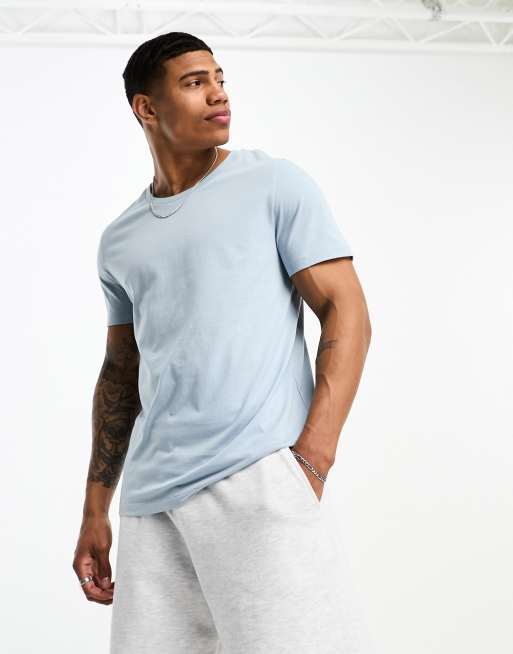 Camiseta azul con cuello redondo de ASOS DESIGN